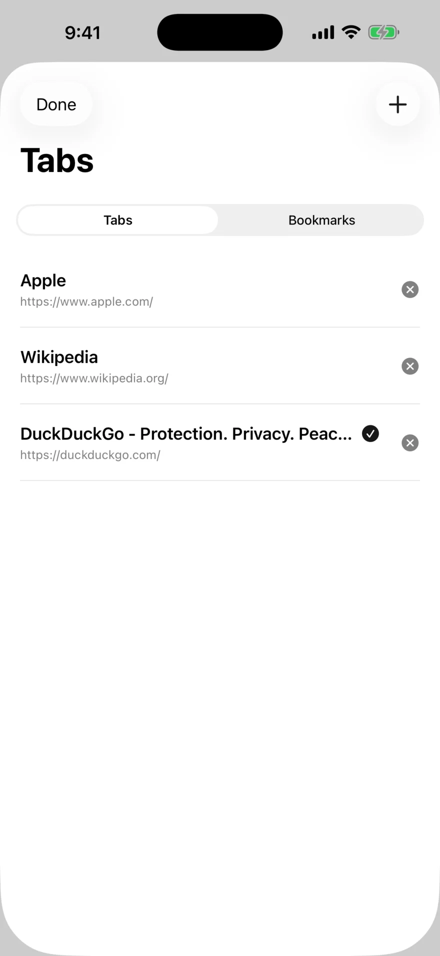 Koga tabs on iPhone